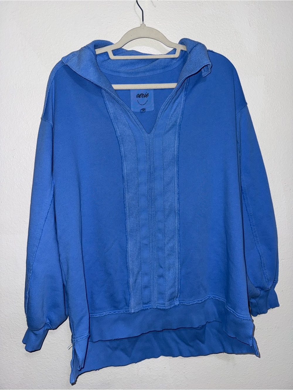 Aerie Starry Skies Open Neck Sweatshirt - Cobalt Blue